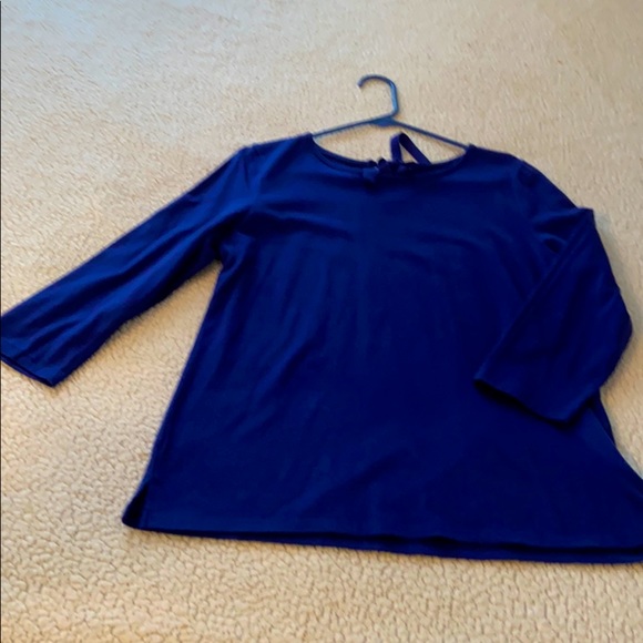 Never worn - Talbots Cotton top with tie back - Picture 1 of 4